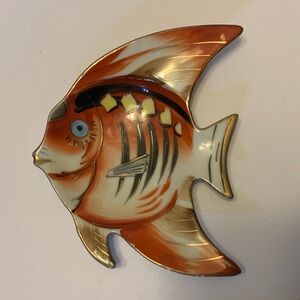 Vintage Japan Hand Painted Angel Fish Soap/Trinket Dish
